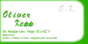 oliver kepp business card